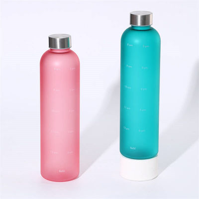 주문 스타일리시 그라디언트 아웃도어 대용량 스포츠 얼음 플라스틱 물병 1 리터 1000ml 음료병 BPA 무료 구리 뚜?? 가 있는 안전 online manufacture