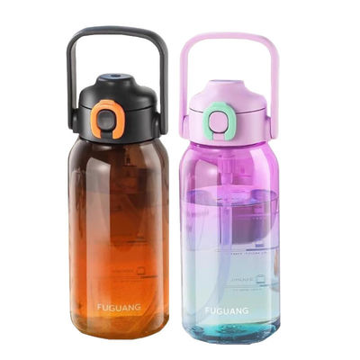 주문 700m 1000ml 플라스틱 물병 대용량 휴대용 야외 스포츠 그라디언트 컬러 물병 환경 보호 및 건강 online manufacture