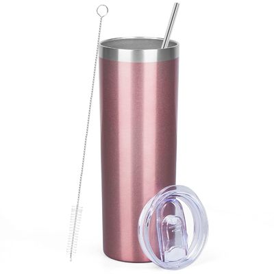 주문 600ml 얇은 스테인리스 스틸 텀블러 직선 빈 흰색 20 온스 단열 텀블러 뚜?? 과 빨대 개별 선물 상자 online manufacture
