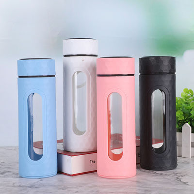 주문 맞춤형 가벼운 무게 귀여운 친환경 400ml 유리 병 BPA 무료 이중 계층 유리 뜨거운 물 병 뜨거운 음료에 대한 높은 H2 농도 online manufacture