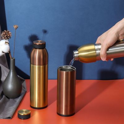 주문 450ML 600ML 넓은 입 단열 스테인레스 스틸 병 2 In 1 304 스테인레스 스틸 캠핑 물병 진공 세탁기 안전 누출 방지 online manufacture