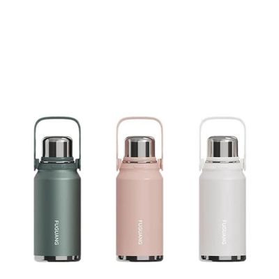 주문 휴대용 대형 용량 겹벽 스테인레스 스틸 물병 손잡이 단열 된 진공 스포츠 물병 냄비 900/1200/1500ML online manufacture