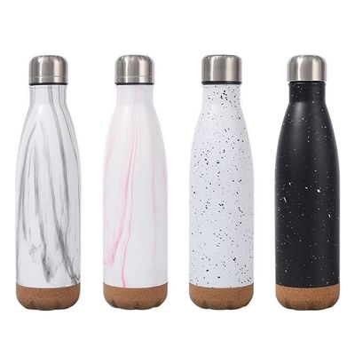 주문 콜라 모양의 이중 벽 진공 단열 스테인레스 스틸 물병 500ML 스포츠용 코크 바닥을 가진 맞춤 금속 물병 online manufacture