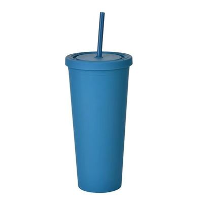 주문 RTS 24oz AS/PS 재료 사용자 지정 인쇄 된 플라스틱 텀블러 재사용 가능한 쌍벽 플라스틱 컵 짚 과자 색 반 슬리프 환경 친화적 online manufacture