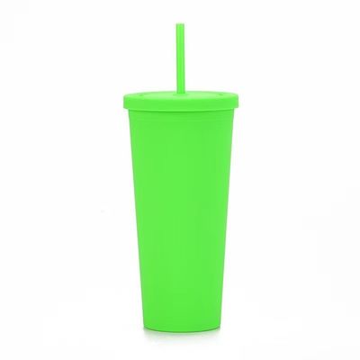 주문 다목적 사용자 지정 로고 BPA 무료 24 Oz 플라스틱 텀블러 매트 듀얼 벽 아크릴 컵 450/700ml 친환경 식기 세척기 안전 청소가 쉽습니다 online manufacture