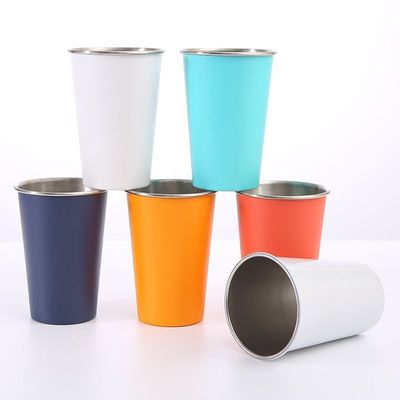 주문 260/350/400/500/600ML 야외 스테인레스 스틸 캠핑 머그 단일 벽 맞춤 인쇄 스테인레스 스틸 맥주 머그 가벼운 맞춤형 떨어지지 않는 online manufacture