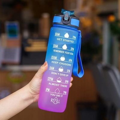 주문 맞춤형 32oz 큰 누출 방지 BPA 무료 음료 병 동기 부여 시간 표시 물병 피트니스 및 야외 애호가 online manufacture