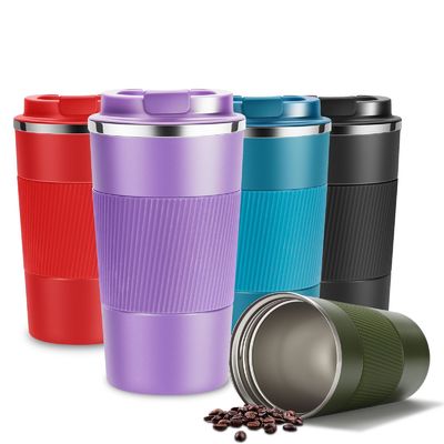 주문 12oz 방열 커피 컵 누출 방지 뚜?? 과 함께 밀폐 뚜?? 과 함께 커피 텀블러 진공 스테인레스 스틸 online manufacture