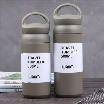 주문 500ml 커피 컵과 함께 두 개의 벽 스테인리스 스틸 진공 병 휴대용 커피 테르모컵 물병 online manufacture