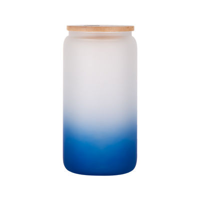 주문 수블리메이션 유리 캔 빈 얼음 18 OZ 대나무 뚜?? 과 맑은 유리 빨대 맥주 캔 넓은 입 캔 텀블러 컵 얼음 커피 컵 주스 소다 음료 맥주 online manufacture