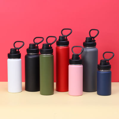 주문 32 OZ 단열 물병 보라색 대형 금속 단열 스테인리스 스틸 물병 대형 스포츠 여행 물병 2 개의 뚜?? 이있는 단열 열 잔 컵 online manufacture