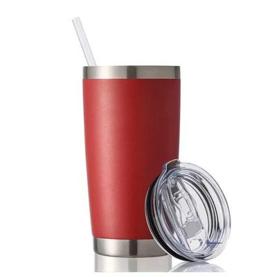 주문 사용자 정의 20 Oz 이중 벽 진공 단열 자동차 컵 파우더 코팅 유리 진공 컵 뜨거운 스테인레스 스틸 커피 컵 online manufacture