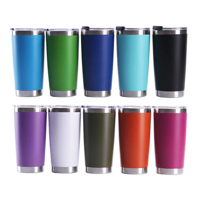 주문 도매 20oz 이중 벽 진공 단열 텀블러 스테인리스 스틸 자동차 여행 뚜?? 과 커피 머그 online manufacture
