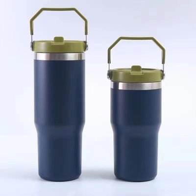 주문 30oz 짚 뚜?? 과 함께 텀블러 진공 봉인 단열 컵 재사용 스테인레스 스틸 물병 물, 얼음 차 또는 커피를위한 트레이 online manufacture