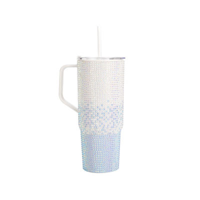 주문 횡보더 1200ml 단벽 텀블러 반짝이는 다이아몬드 손잡이와 빨대 online manufacture