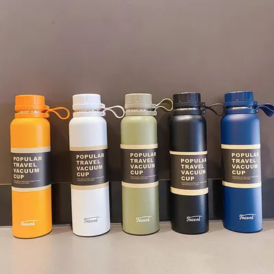 주문 플래스크 진공 야외 어린이 독점 사용자 지정 로고 대용량 휴대용 스테인레스 스틸 병 스포츠 물병 온라인 제조