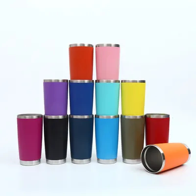 주문 여행 커피 텀블러 20 온스 단열 된 컵 뚜?? 이 있는 스테인리스 스틸 컵 온라인 제조