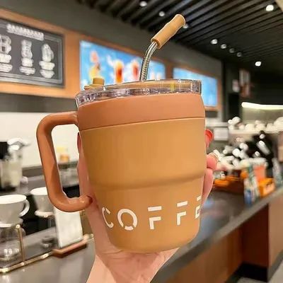 주문 손잡이 및 빨대 뚜?? 16 온스 진공 여행 커피 머그와 함께 이중 벽 스테인레스 스틸 Tumbler 온라인 제조