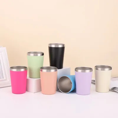 주문 8oz/12oz 맞춤형 이중 벽 스테인리스 스틸 머그 스테인리스 스틸 진공 단열 텀블러 플라스틱 BPA 무료 뚜?? 가 청소하기 쉽습니다 온라인 제조