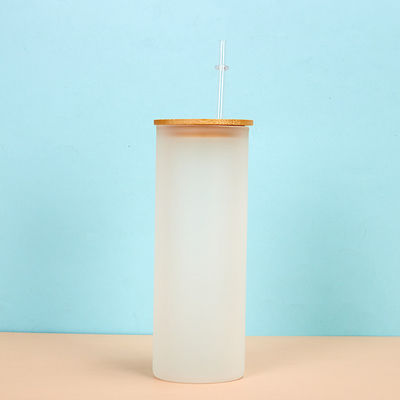 주문 맞춤형 재사용 가능한 경사성 보로실리케이트 유리 물병 16 온스 유리 커피 컵 대나무 뚜?? 과 빨대 독특한 디자인 선물 딸 최고의 친구 온라인 제조