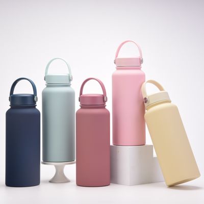 주문 New Stainless Steel Sports Water Bottle Large-capacity 1L American Wide-mouth Insulated Flask Portable Outdoor Customized Water Cup 온라인 제조