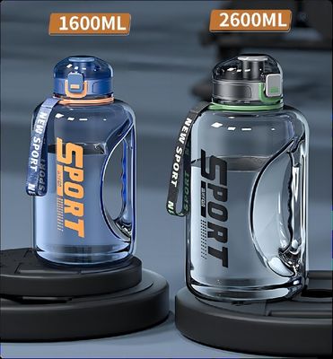 1600/2600ML 트리탄 대형 스포츠 물병 BPA 무료 누출 방지 스포츠 물병 에르고노믹 디자인 핸들 넓은 입