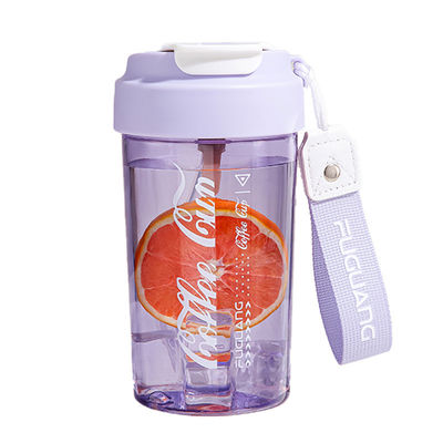 누출 방지 550ml 트리탄 Bpa 무료 물병 안전 창의적인 높은 외모 여름 단일 벽 커피 머그 병 사용자 지정 로고와 함께 다기능 사용