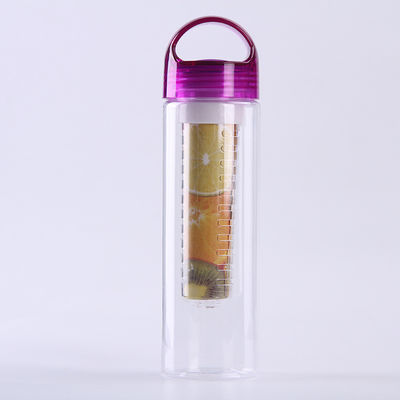 누출 방지 700ml 800ml 물병 주문 인쇄 BPA 무료 단열 된 과일 투여 물병 32 온스 야외 여행에 적합 청소 및 조립에 쉽습니다
