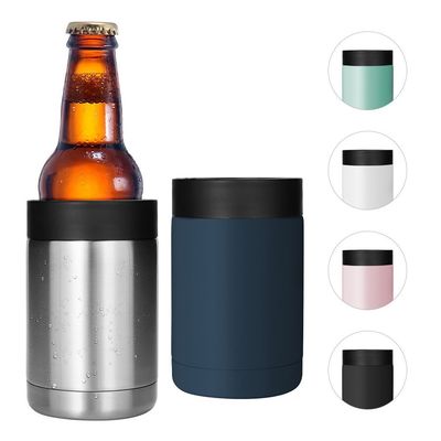 380ML 개인화 된 이중 벽 스테인레스 스틸 진공 병 냉각 고립 맥주 냉각기 홀더 모든 16OZ 슬림 캔에 맞습니다 사용하기 쉽습니다