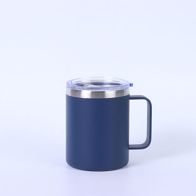 사용자 지정 로고 인쇄 스테인리스 스틸 컵 12oz 이중 벽 텀블러 커피 여행 컵 뚜?? 과 핸들