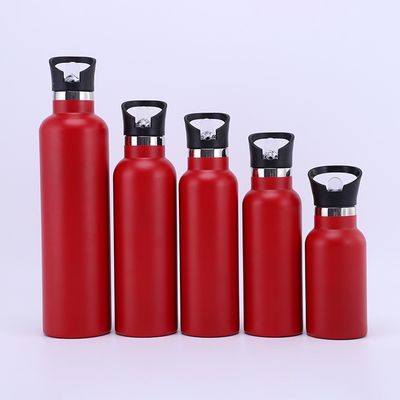 캠핑 및 하이킹 수분화 3개 뚜?? 좁은 빨대 뚜?? 누출 방지 진공 단열 스테인레스 스틸 핫 & 콜드 더블 월드 스포츠 물병 자정 블랙 32 온스