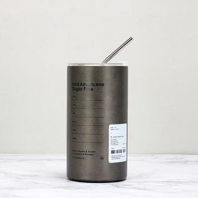 20OZ 단열 및 냉각 아이스크림 컵, 간단한 사무실 휴대용 자동차 빨대 물 컵, 진공 이중 계층 304 스테인레스 스틸 냉각 및 뜨거운 음료 여행 컵