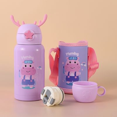 매일매일 즐길 수 있는 스테인리스 스틸 단열 물병 컵, 빨대 및 가방 500ml