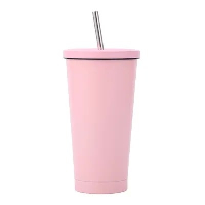 절연 텀블러 뚜?? 과 빨대, 스테인레스 스틸 진공 절연 텀블러 Eeps 24 시간 동안 냉동, 100% 누출 방지