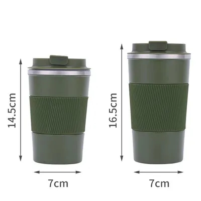 휴대용 12oz 17oz 환경 친화적 304 스테인레스 스틸 커피 여행 머그 진공 단열 머그 어떤 뜨거운 또는 얼음 음료 BPA 무료 식품 등급 누출 방지 디자인
