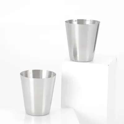 2Pc 304 스테인리스 스틸 컵 13.52ounce 400ml 물 컵 깨질 수 없는 Shatterproof 금속 음료 텀블러