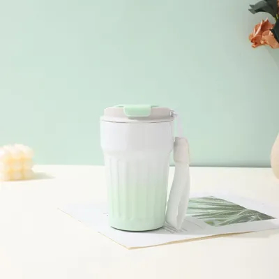 방열된 커피컵 누출 방지 뚜?? 가 있는 재사용 커피컵 여행컵 13 OZ 커피 여행 머그,두 개의 벽으로 된 커피 머그,온난한 차가운 음료용 스테인레스 스틸 커피 머그