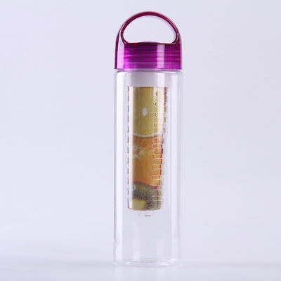 누출 방지 700ml 800ml 물병 주문 인쇄 BPA 무료 단열 된 과일 투여 물병 32 온스 야외 여행에 적합 청소 및 조립에 쉽습니다