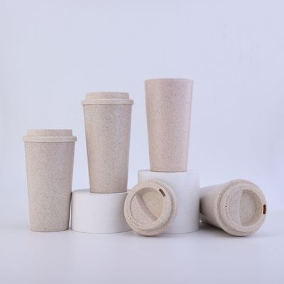 패션 단일 계층 580ML PP 밀 빨대 마시는 빨대 컵 밀 섬유 음료 직접 마시는 컵